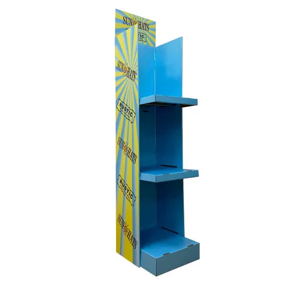 Hoogwaardige stevige papieren kartonnen display rack vloeren display pop -display stand voor producten voor persoonlijke verzorgingsproducten 18