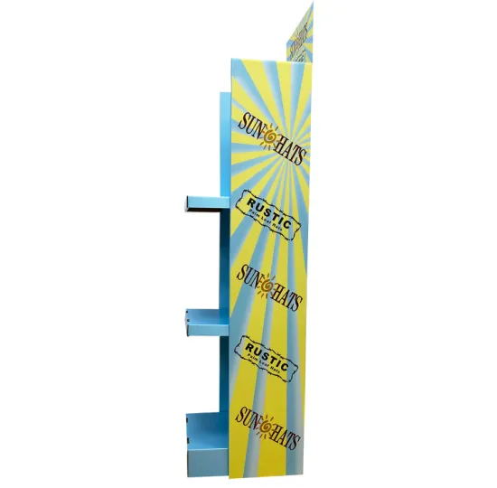 Hoogwaardige stevige papieren kartonnen display rack vloeren display pop -display stand voor producten voor persoonlijke verzorgingsproducten 10