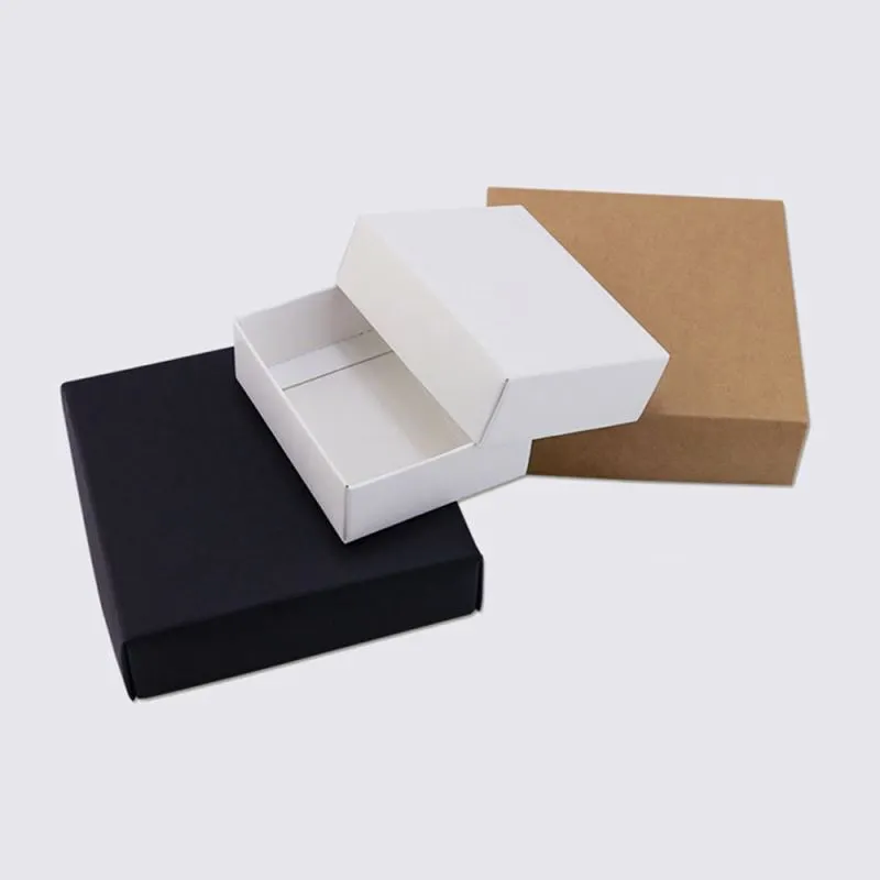 Best price custom logo kraft paper gift box jewelry ring drawer box set 1