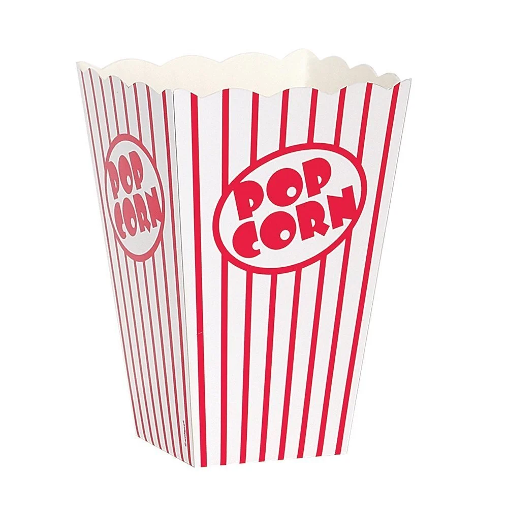 Food grade Popcorn Box Red and White Striped Popcorn Boxes paper box 1