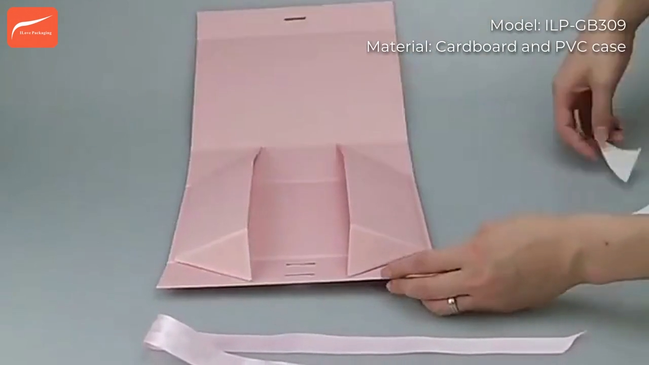Custom Foldable Flip Magnetic Gift Box with Ribbon and Sticker Retail Ready Boxes for Clothing Wholesale 1