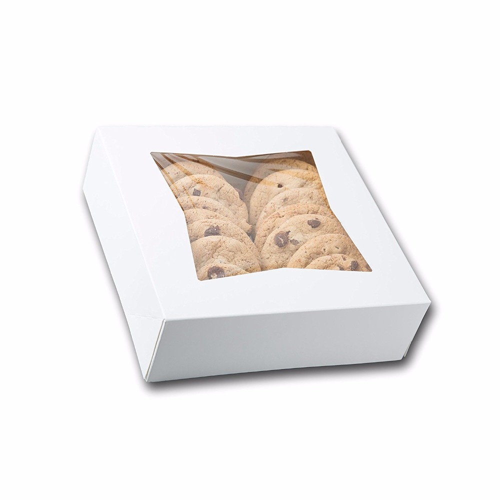 Wholesale birthday disposable custom paper white cake box packaging design with handle birthday cake box 14