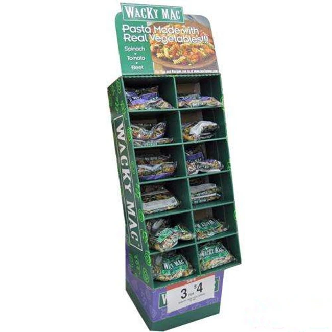 Custom retail display cardboard Rack Stand Collapsible cardboard display floor stand Advertising food display cardboard 1
