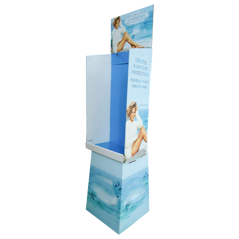China customized POP corrugated cardboard box toy display stand paper supermarket food promotion activities cardboard floor disp 1