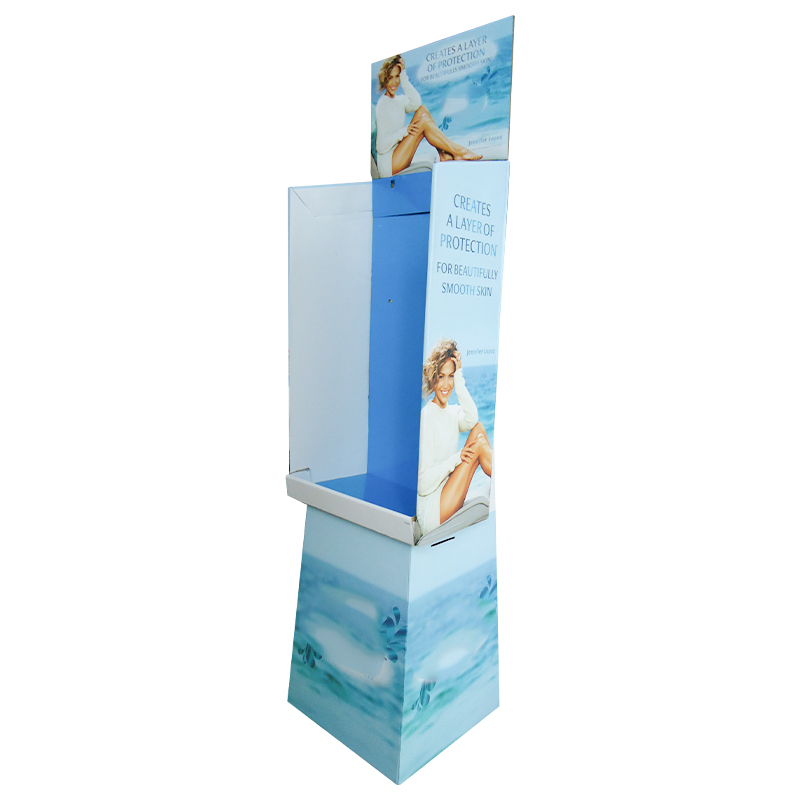 China Aangepaste pop gegolfde kartonnen doos speelgoed Display Stand Paper Supermarket Food Promotie Activiteiten Kartonnen vloer Disp 16