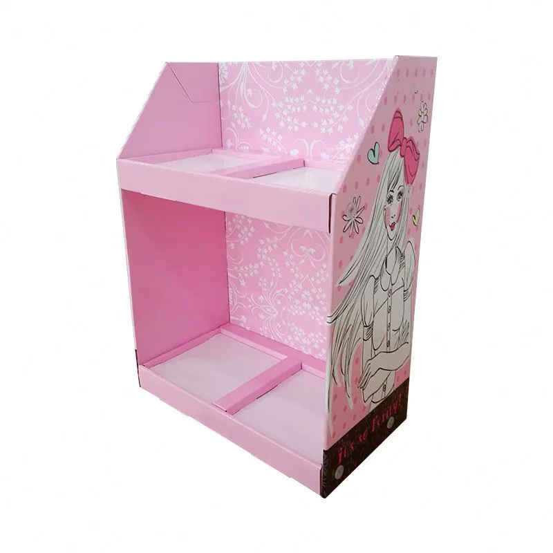 Customized floor retail store product promotion exhibition cardboard bookshop brochure magazine book display stand 1