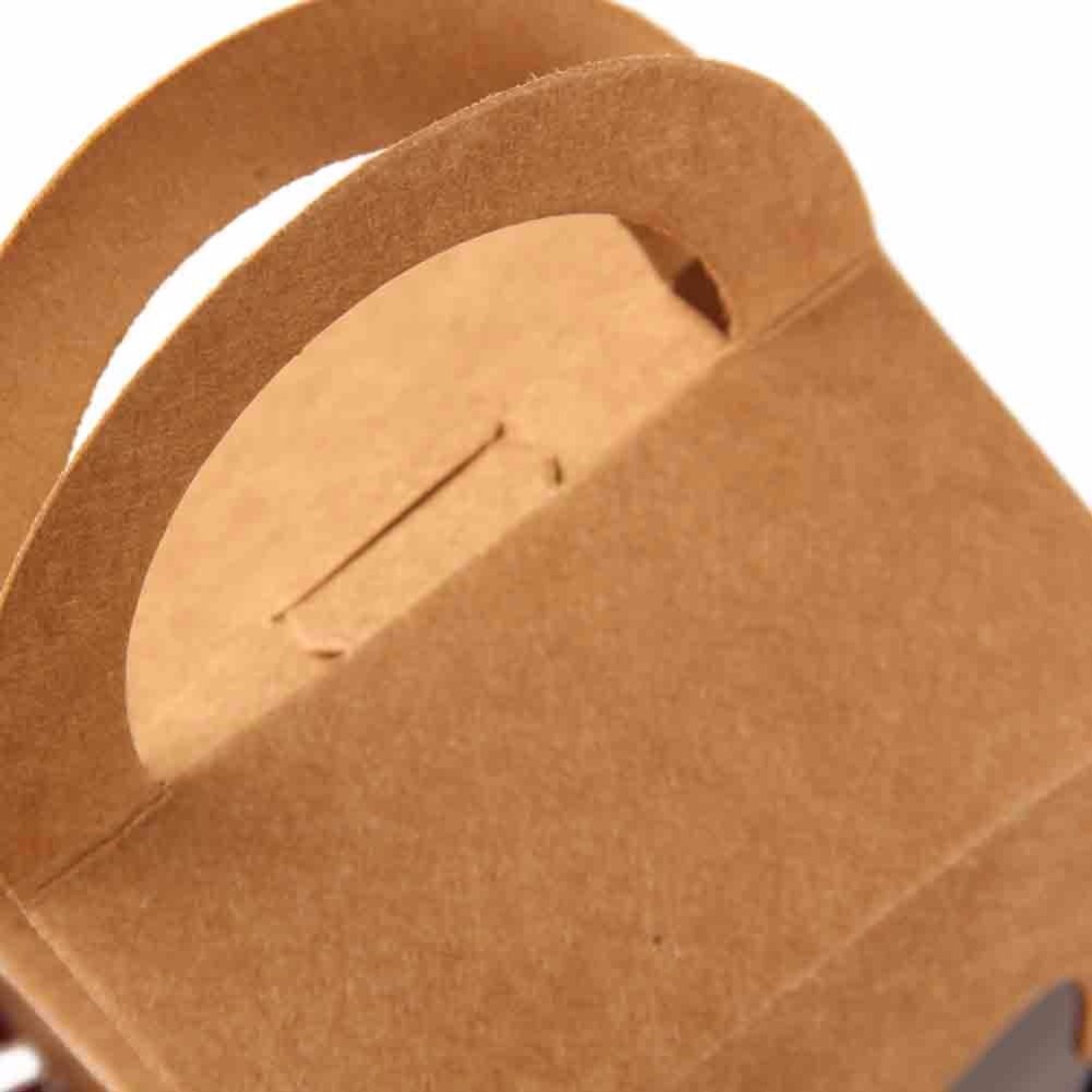 크래프트 케이크 박스 싱글 컵 케이크 상자 PVC 창과 손잡이 11