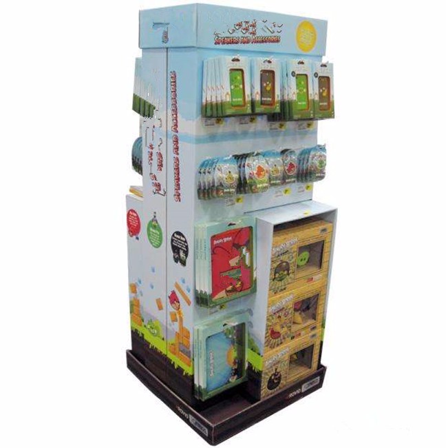 Easy assembly Cardboard display stand Shelf display for milk coffee 12