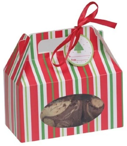 Customizable food carton corrugated food packaging box biscuit gift box candy biscuit box with handle 1