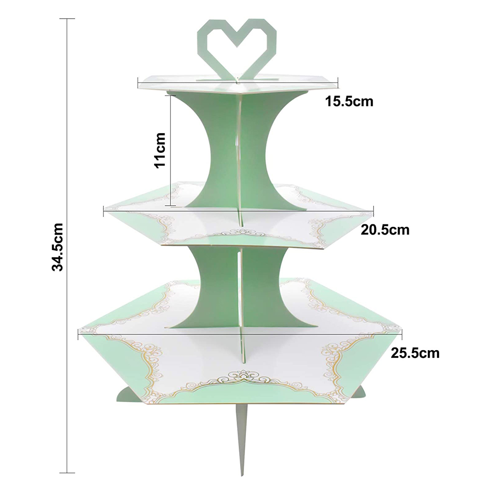 Aangepaste papieren bruiloft Candy Cake Display Stand 13