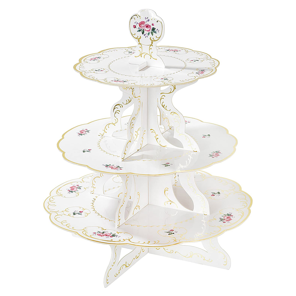 Aangepaste papieren bruiloft Candy Cake Display Stand 19