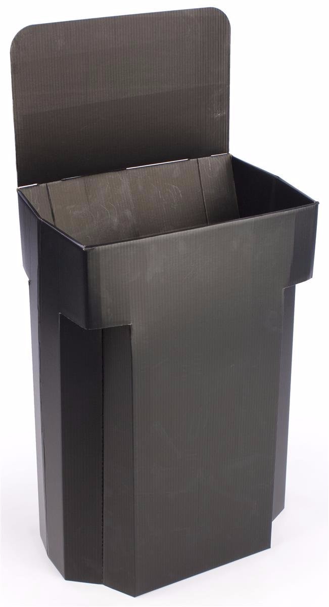 Dump Bin Display Gegolfd kartonnen vrijstaande vrijstaand zwarte winkelsbin-display 6