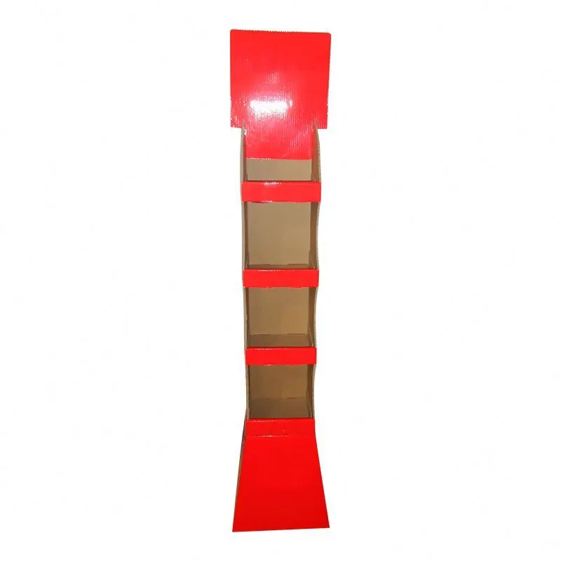 Supermarket floor paper display rack biscuit food display rack store cardboard display rack 1