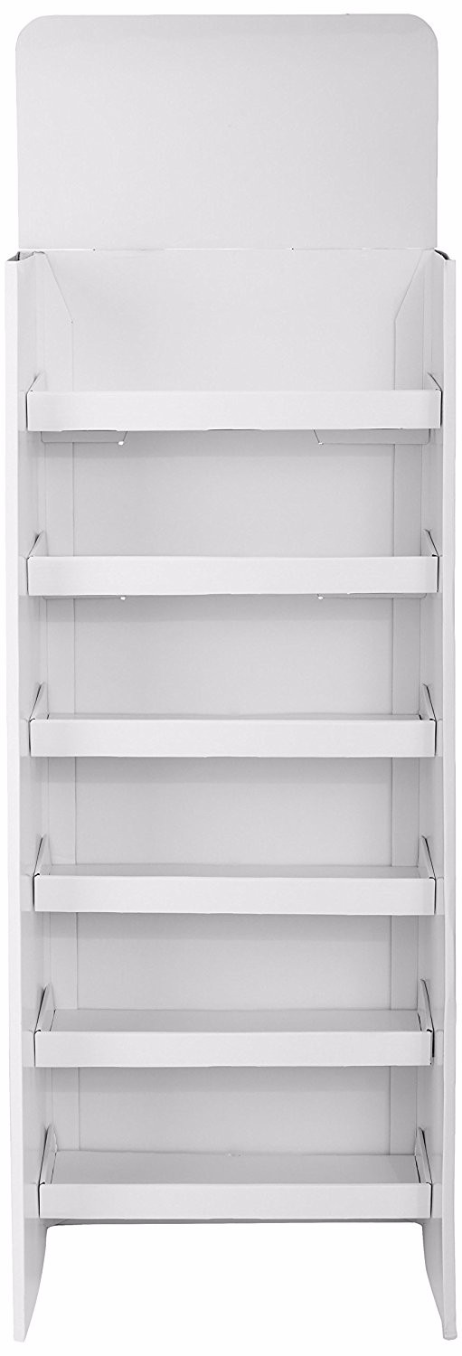 Kartonnen displaystandaard vloer-standifng rekken met 6 planken aangepaste display plank 8
