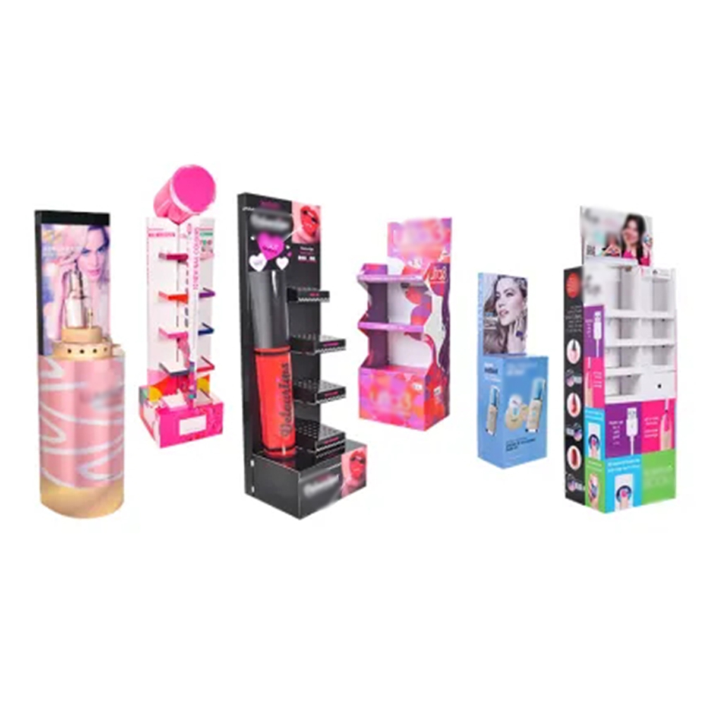 Supermarkt plank haarverzorgingsproducten winkel display rack kartonnen parfum shampoo display standaard 10
