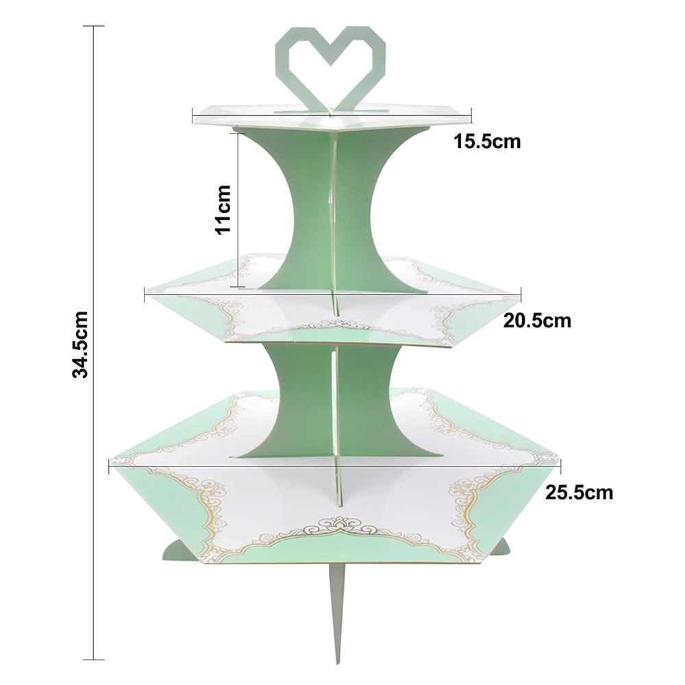 Paper wholesale party wedding round dessert display cake stand, hotel snack shop showroom business club cake display stand 1