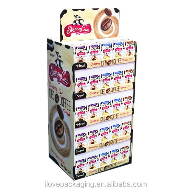 Custom corrugated cardboard carton paper display stand,supermarket goods display stacking display racks 1