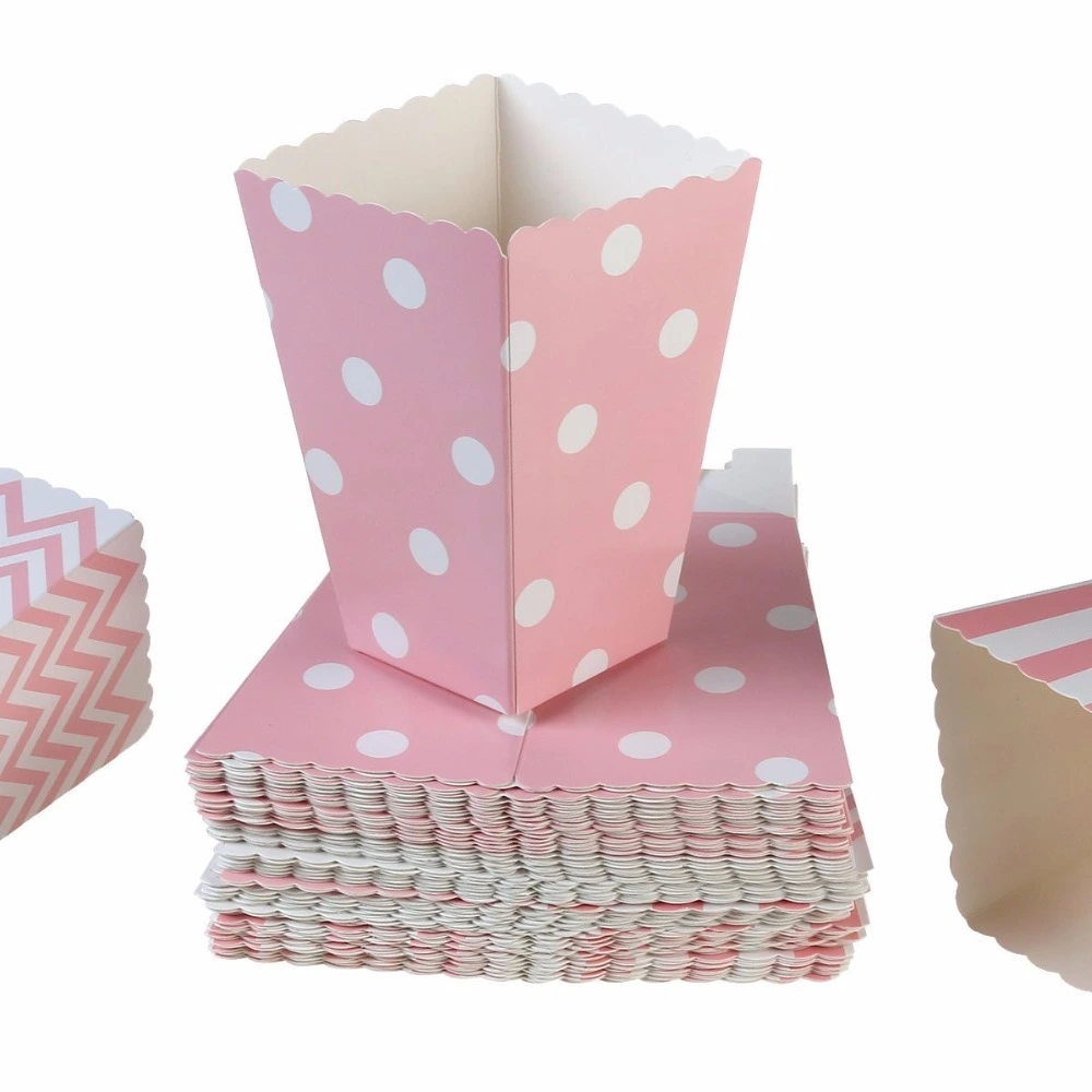 Disposable food grade custom printed packaging popcorn chicken snack takeaway foldable paper food box 1