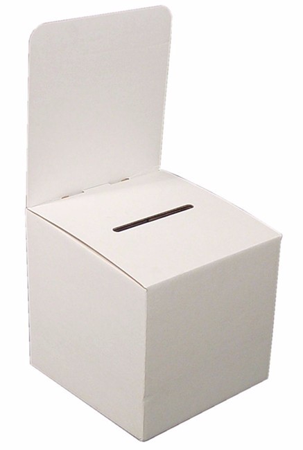 Cardboard Ballot Box with Removable Header 6