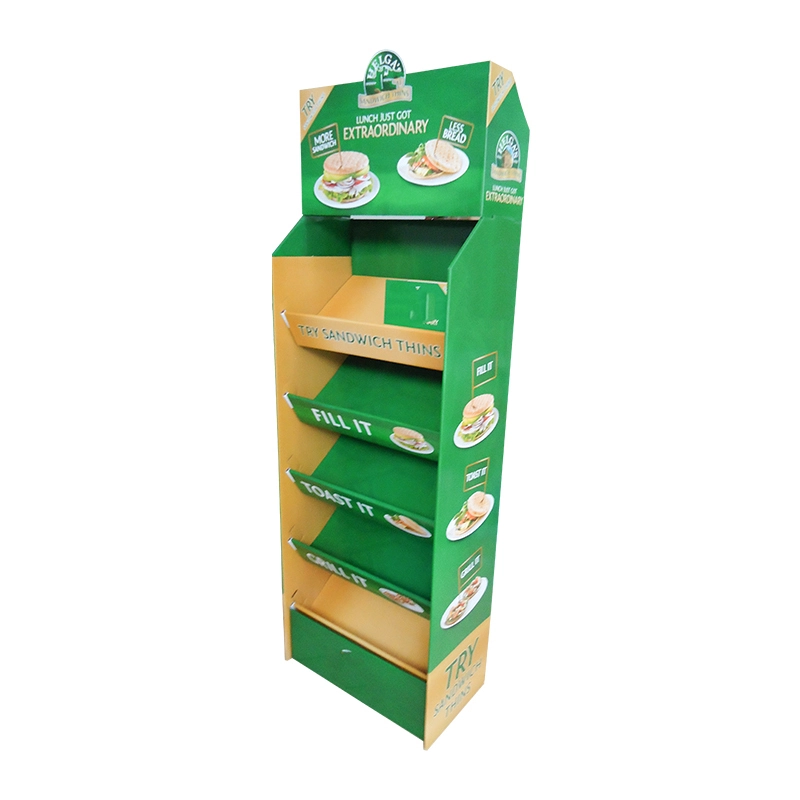 Hot Selling Floor Paper Display Stand Custom Paper Display Box Rack Retail Display Unit For Cosmetic Makeup 1