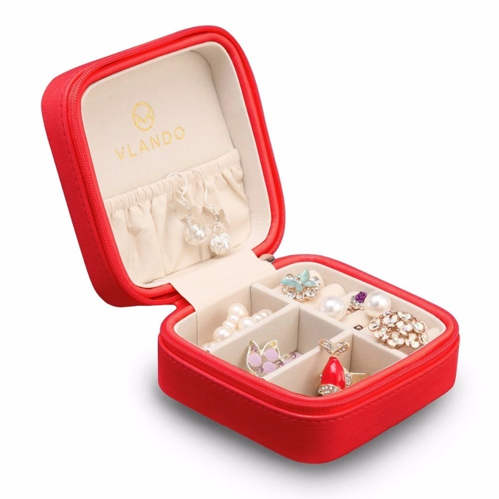 jewelry packaging box Leather Travel Jewelry Box Organizer Display Storage Case for Rings Earrings Necklace 1