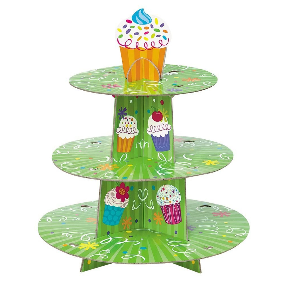 3-layer dessert/cake paper display stand, general for weddings, hotels, dessert shops 1