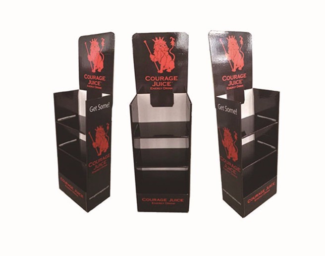 Pop-up kartonnen productdisplay-standaard golfdoos vloer Display Stand Paper Display Stand Shelf-eenheid 8