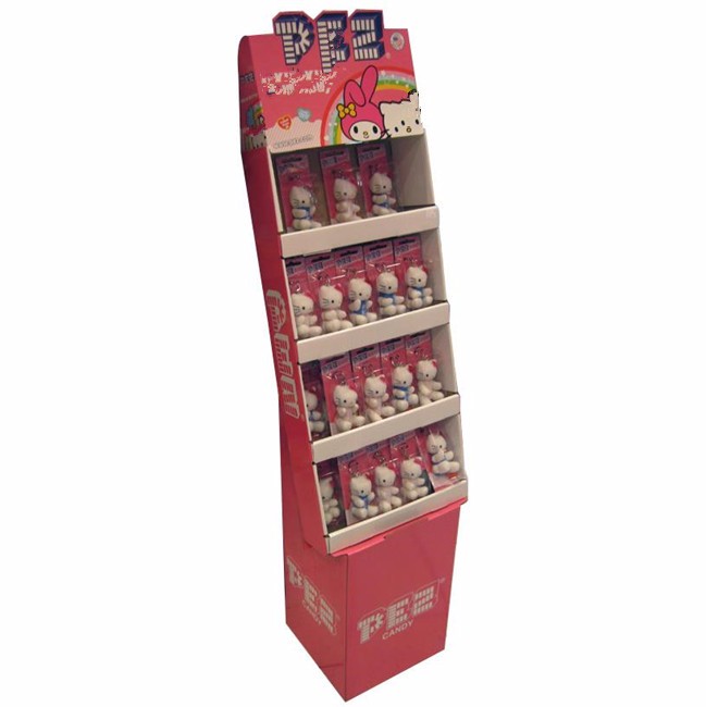 Pop-up kartonnen productdisplay-standaard golfdoos vloer Display Stand Paper Display Stand Shelf-eenheid 12