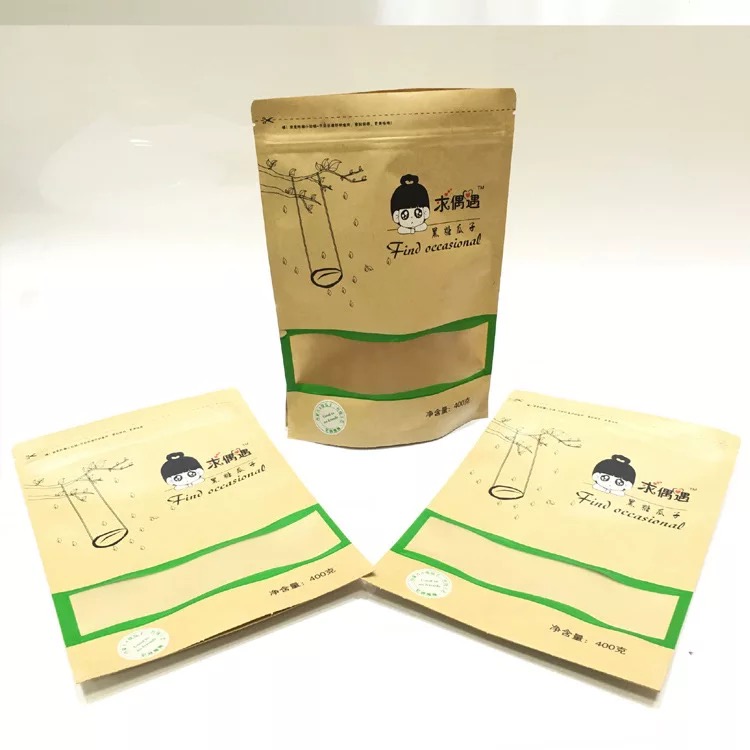 Materiais alimentares de grau alimentar personalizados Kraft Paper Packaging Sacos 14
