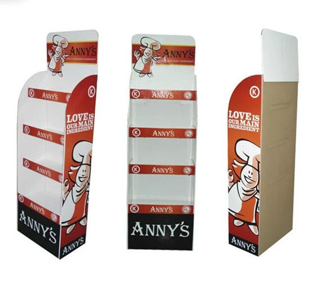 Supermarket custom cardboard floor display stand/paper cardboard display stand retail advertising stand 1