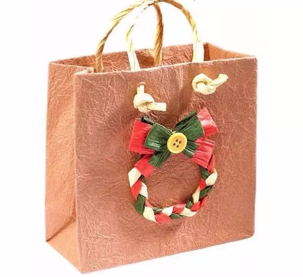 Customized fashion shopper tote bag, reusable recycled eco-kraft paper fabric shopping bag, hot selling product 20