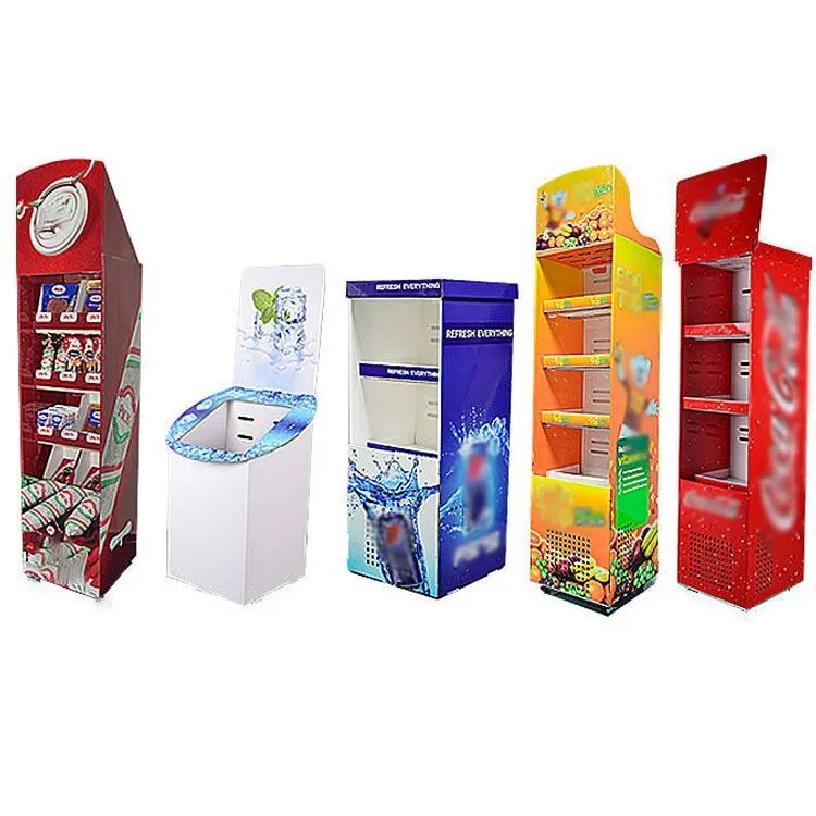 Customized cardboard Detachable Multilayer portable Folding Display Shelf floor display Rack Products Display stand 1
