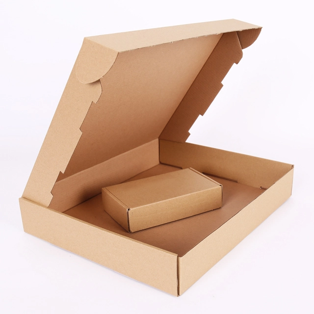 Customized logo foldable corrugated kraft paper small carton clothes gift mailing box cardboard packing box transportation 1
