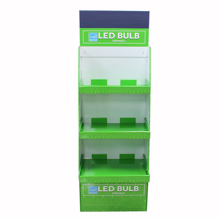 Retail Carton Display Promotie Gegolfde kartonnen papier Supermarkt Promotie Activiteiten Food Popular Floor Stand 13