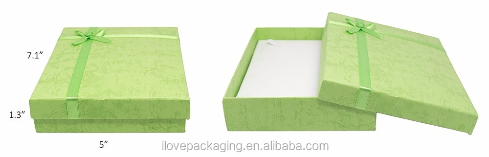 papiercadeau -doos kartonnen sieraden ketting geschenkdozen met rosebug bogen 14