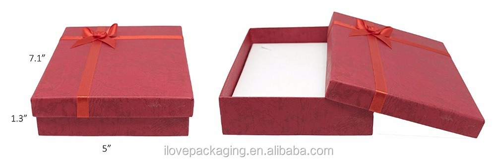 papiercadeau -doos kartonnen sieraden ketting geschenkdozen met rosebug bogen 12