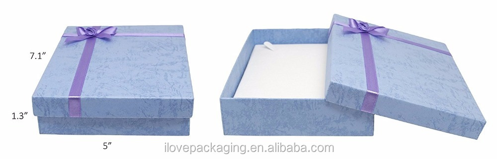 papiercadeau -doos kartonnen sieraden ketting geschenkdozen met rosebug bogen 16