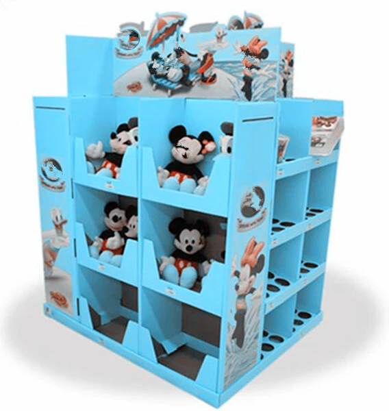 Commodity custom advertising popular display cardboard wholesale toy store supermarket printing retail shelf display stand hot p 1