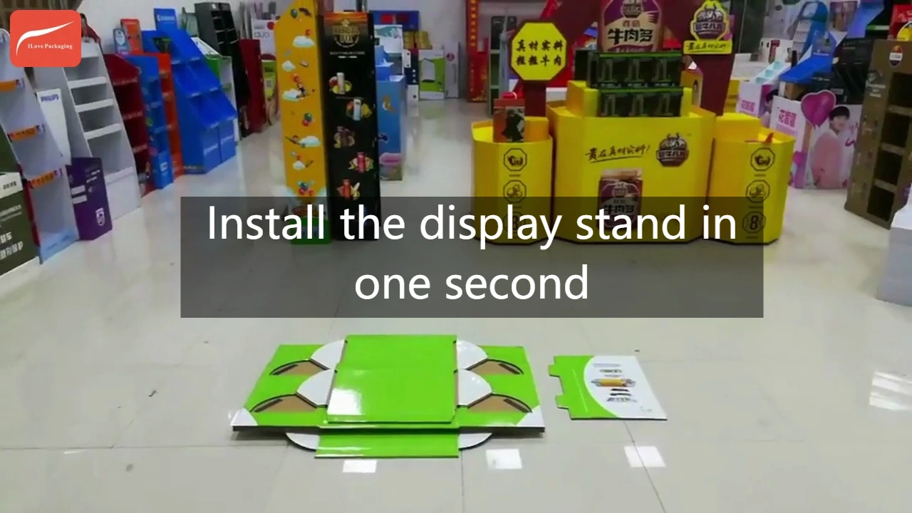 I Love Packaging Customized Corrugated Floor Display Manufacturers 1