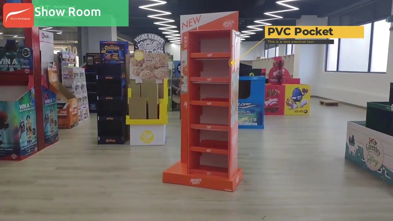 I Love Packaging Custom Beverage Cardboard Floor Display 1