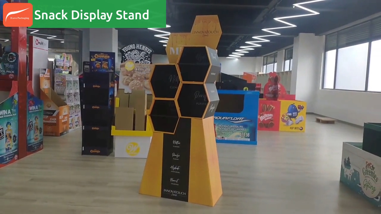 I Love Packaging Custom Snack Beverage Cardboard Floor Display 1