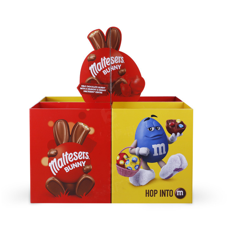 Ik ben dol op verpakking aangepaste chocolade snoepcombinatie gegolfd display stand 3