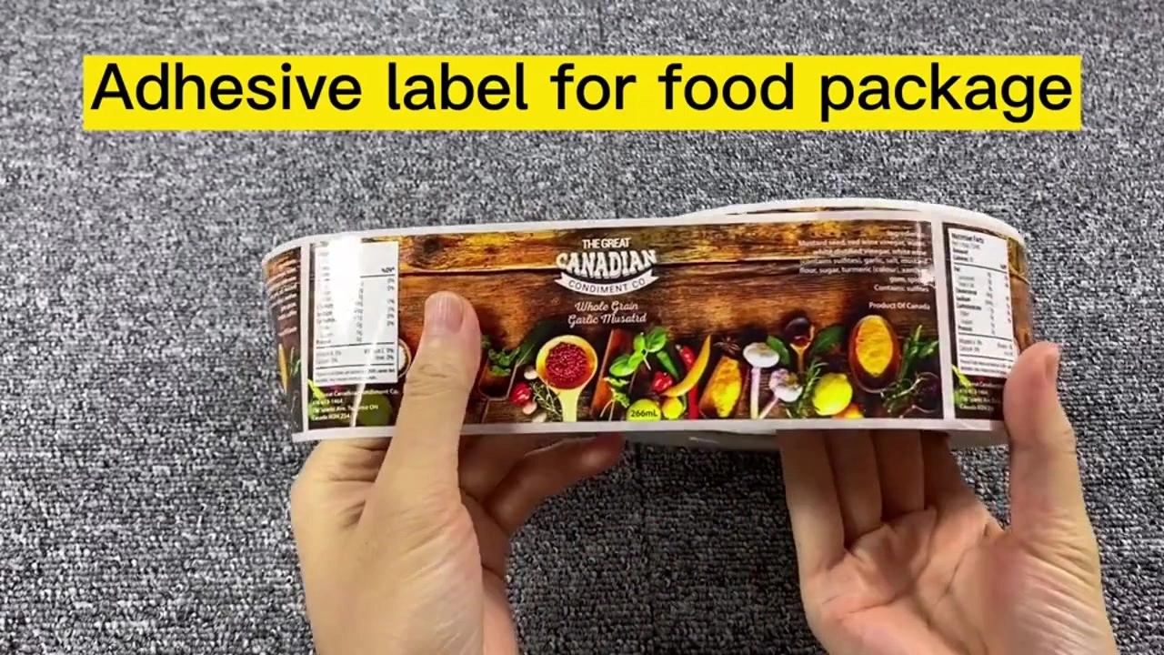 Custom Print Waterproof Adhesive Food Package Label Sticker 1