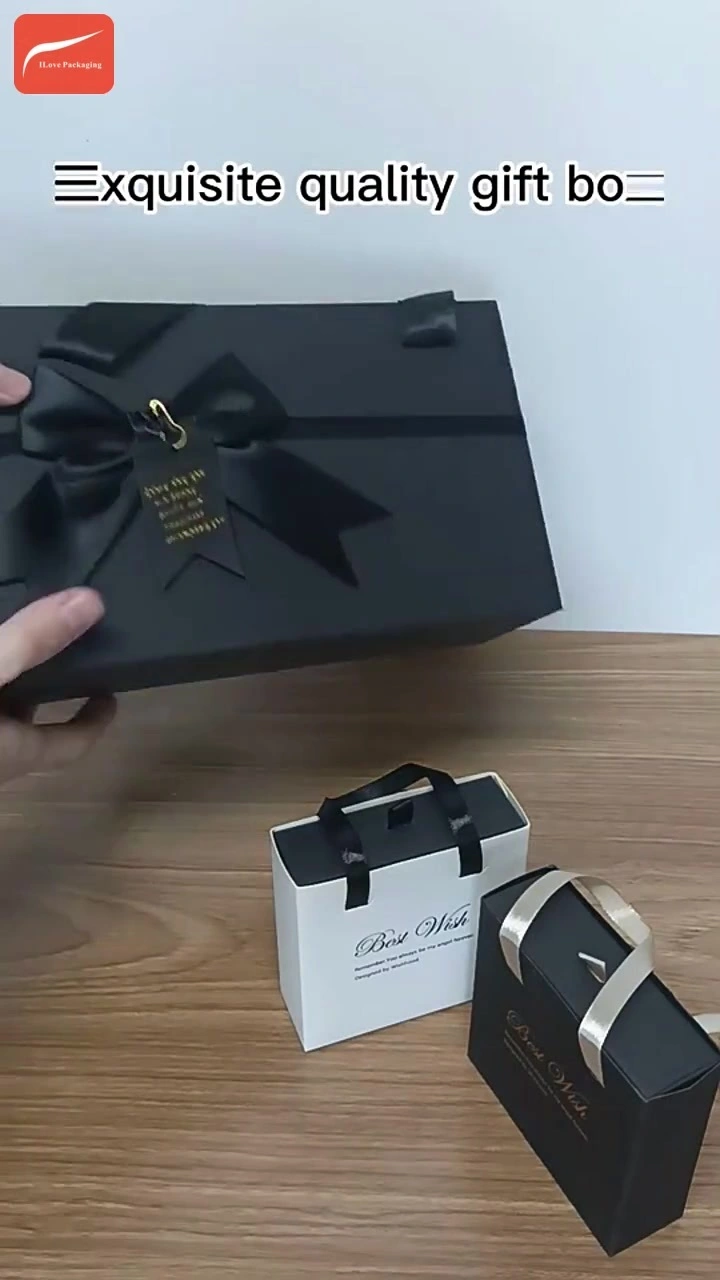I LOVE PACKAGING Hot sale cosmetic lipstick perfume packaging box double open Valentine's Day gift box with bow 1
