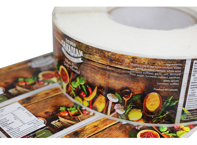 Aangepaste afdruk waterdichte lijm voedselpakket label sticker 3
