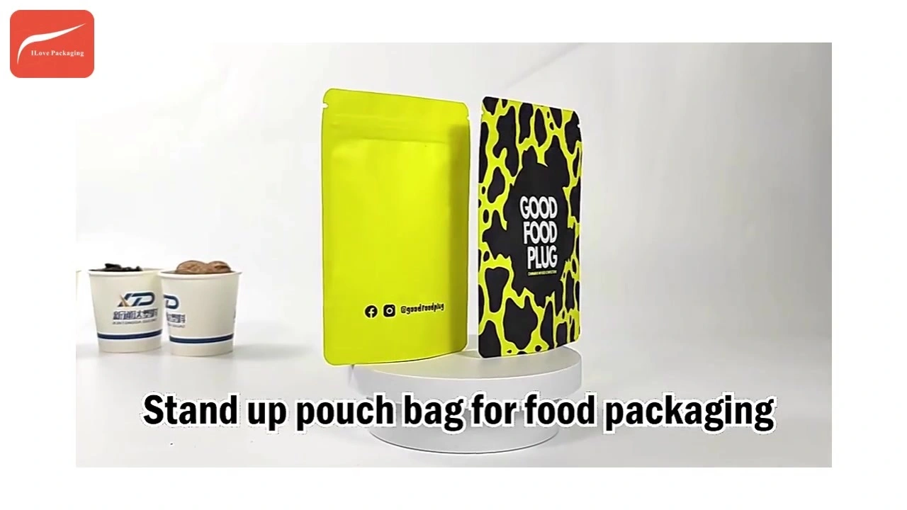 I Love Packaging Custom Stand up Pouches aluminum foil mylar bag plastic bags with ziplock 1