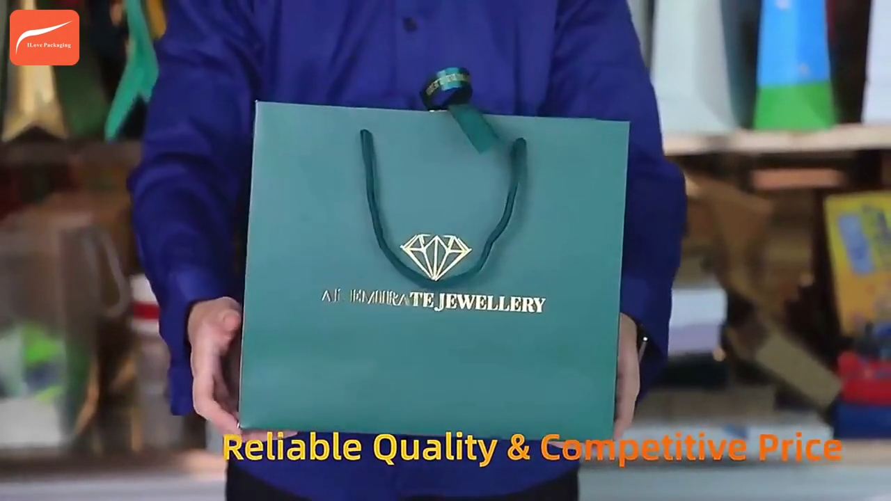 I LOVE PACKAGING Wholesale Luxury Printed Cosmetic Jewelry Wedding Boutique Shopper Shopping Custom Small Gift Paper Bag 3