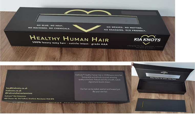 カスタムヘアエクステンションウィッグボックス折りたたみ式フリップ磁気ギフトボックス 5