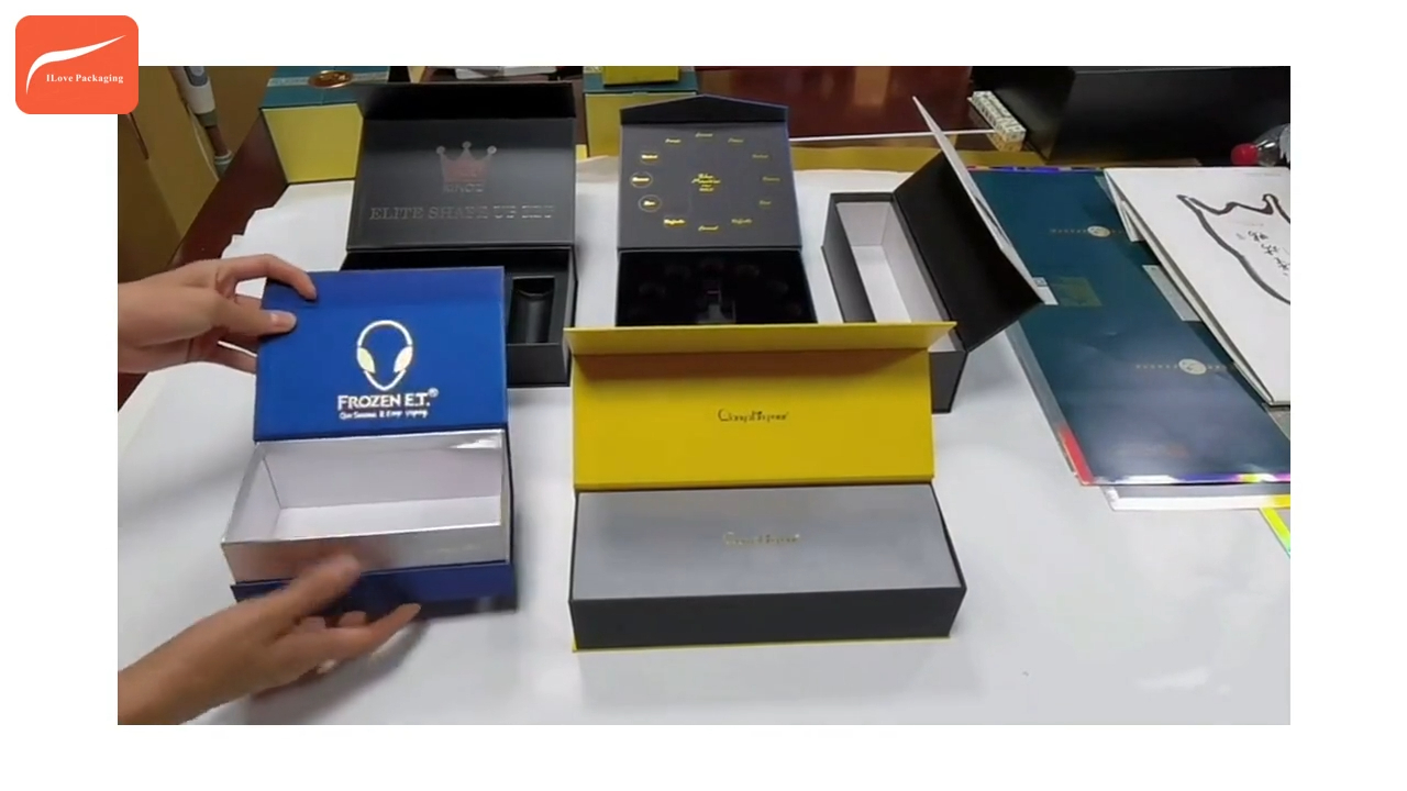 I Love Packaging Custom Magnetic Gift Boxes Rigid Box with EVA or Foam Insert 1