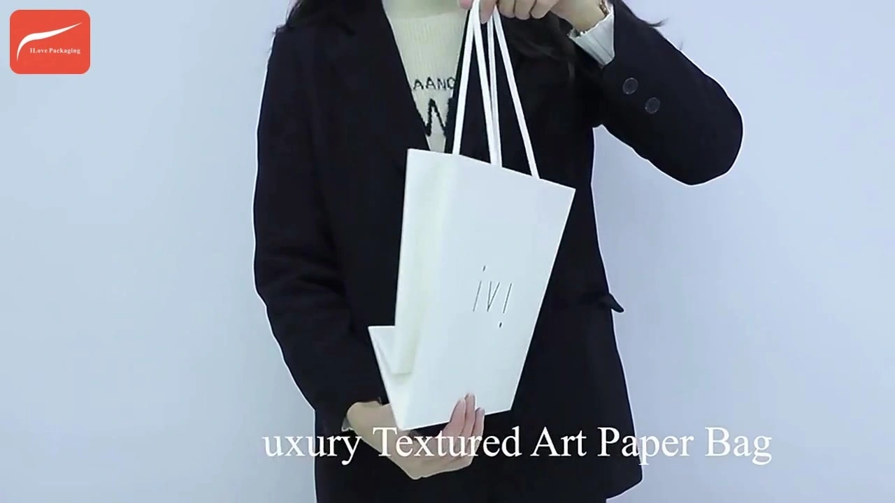 Wholesale I Love Packaging Custom Luxury Gift Bags Ribbon Paper Bags 1